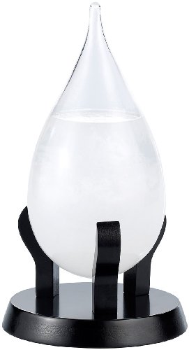 Carlo Milano Weatherglass: Vidrio de tormenta Fitzroy Moderno en Forma de lágrima, 22cm (Vidrio de tormenta a Pronóstico del Tiempo)