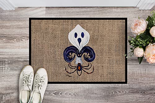 Caroline 's Treasures Halloween Ghost Spider Bat Fleur de lis Felpudo para Interior o Exterior, Multicolor, 24"x36"