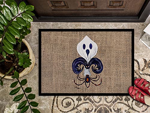 Caroline 's Treasures Halloween Ghost Spider Bat Fleur de lis Felpudo para Interior o Exterior, Multicolor, 24"x36"
