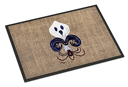 Caroline 's Treasures Halloween Ghost Spider Bat Fleur de lis Felpudo para Interior o Exterior, Multicolor, 24"x36"