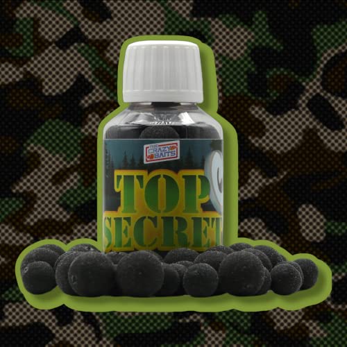 carpfishing. POPUPS. Boilies Cebo Flotante para Pesca de Carpas con aminoacidos y proteinas. Bote de 50 Gramos. Gama TOPSECRET Marca TheCrazyBaits.