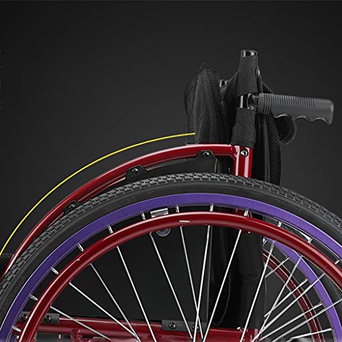 Carro De Aluminio para Aliados, Silla De Ruedas Deportiva Plegable Manual con Ruedas Desmontables Ruedas Grandes para Todo Terreno Todo Terreno, NeumáTicos, Sillas De Ruedas De Ejercicio