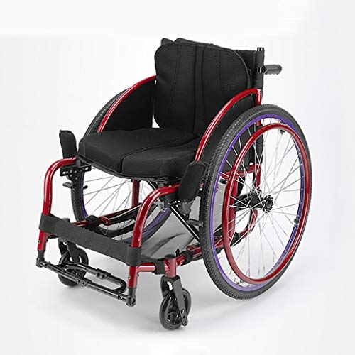 Carro De Aluminio para Aliados, Silla De Ruedas Deportiva Plegable Manual con Ruedas Desmontables Ruedas Grandes para Todo Terreno Todo Terreno, NeumáTicos, Sillas De Ruedas De Ejercicio
