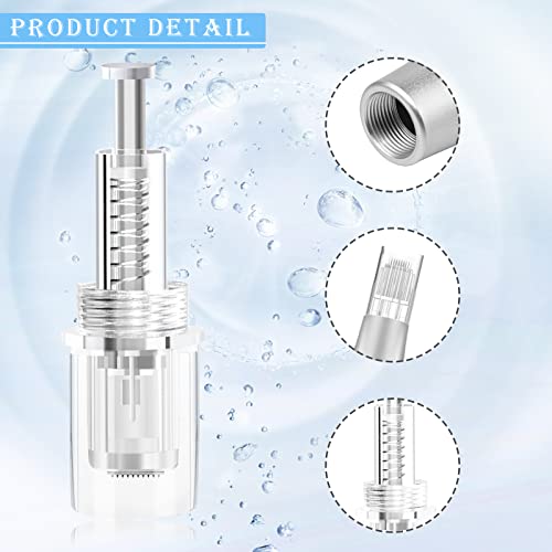 Cartucho de agujas Microneedling Electric Pen 10pcs Agujas de repuesto, empaquetadas individualmente, Ranura de hilo ajustable para Derma Pen eléctrico (36 pins)