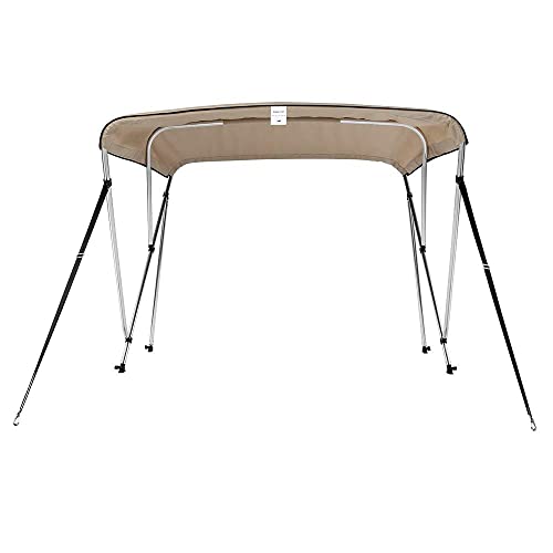 Carvid Marine Toldo Bimini 3 Arcos Aluminio anodizado Marino. Largo 180cm. Adaptable a Todo Tipo de embarcaciones de recreo. Beige 180x180x140