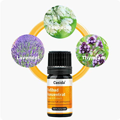 Casida - Kit de Cuidado de Pies Repair & Protect - protección, cuidado e higiene de los pies - vegetal e natural - para prevenir la formación de infecciones fúngicas