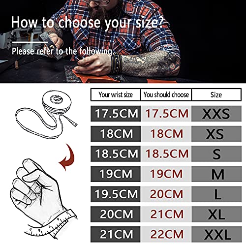 Casisto.J - Pulsera de piel y acero inoxidable para hombre, con grabado personalizado, color marrón y negro, trenzado con cierre magnético, Acero inoxidable,