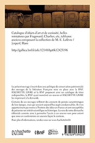 Catalogue d'objets d'art et de curiosité, miniatures par Fragonard, Charlier