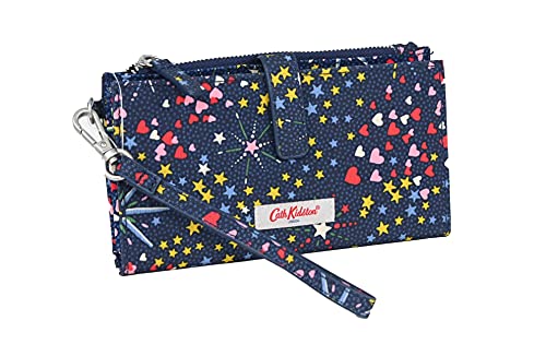 Cath Kidston Midnight Stars - Cartera para teléfono con diseño de estrellas, color azul marino