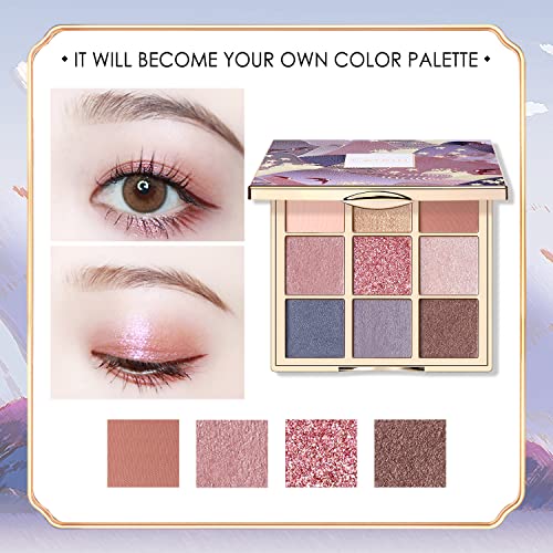 CATKIN Paletas de Sombras de Ojos Brillante Acabados Mate, Satinados y Metalizados Paletas de Maquillaje Pigmentos Compactos(C08)