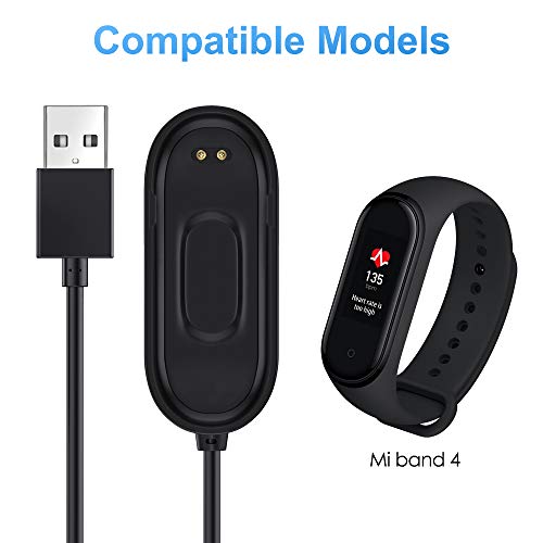 CAVN Cargador compatible con Xiaomi Mi Band 4, 1 cable de carga USB de repuesto compatible con Xiaomi Mi Band 4