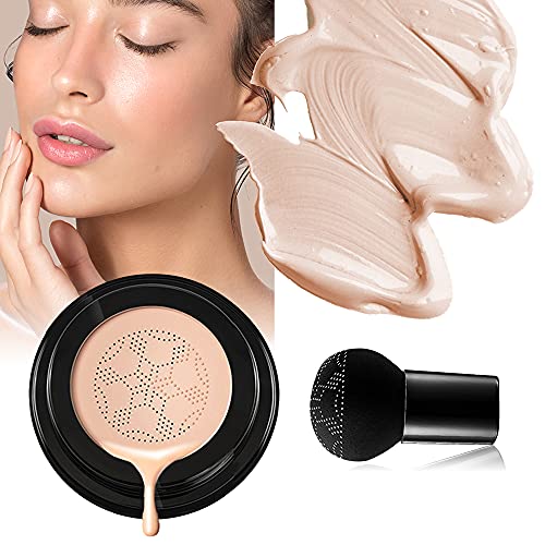 CC Crema, Cojín De Aire CC Cream, La Cabeza De Hongos BB Cream, Líquida Fundación, Mushroom Head Air Cushion BB Cream, Hidratante Corrector Permeable al Aire Brillo (Marfil)