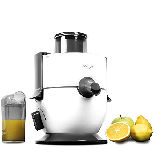 Cecotec Licuadora para Frutas y Verduras StrongTitanium 19000. 650W Potencia, 19000 rpm de Velocidad, Recubrimiento de Titanio en el Disco, Canal de Entrada XL, Color Blanco