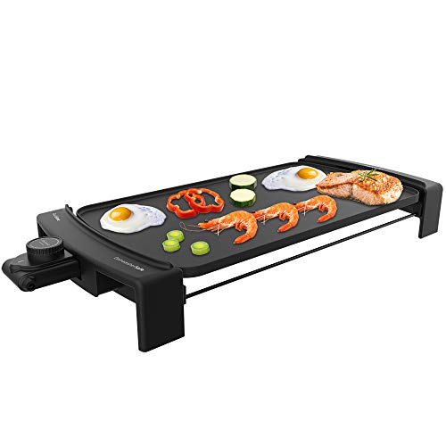 Cecotec Plancha de Asar Tasty&Grill 3000 Blackwater. Potencia 2600 W, Resistencia en E, Termostato Regulable, Apta para lavavajillas