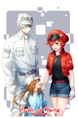 Cells at Work notebook: Red Blood Cell Cells At Work Poltical Anime Notebook: Matte Finish Cover, 6x9 120 Pages, Journal, Planner, Diary, Lined College Ruled Paper