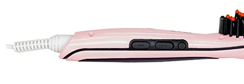 CEPILLO ALISADOR DE PELO ELECTRICO PLANCHA LCD PEINE ALISADO TURMALINA 30W COLOR (ROSA)