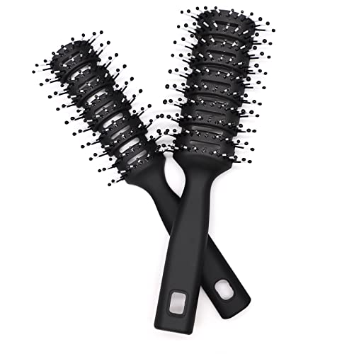 Cepillo de pelo para hombre de 2 piezas,Cepillo para Desenredar, Peine de peluquería profesional para Mujeres, Hombres y Niños, Ideal para Pelo Húmedo o Seco