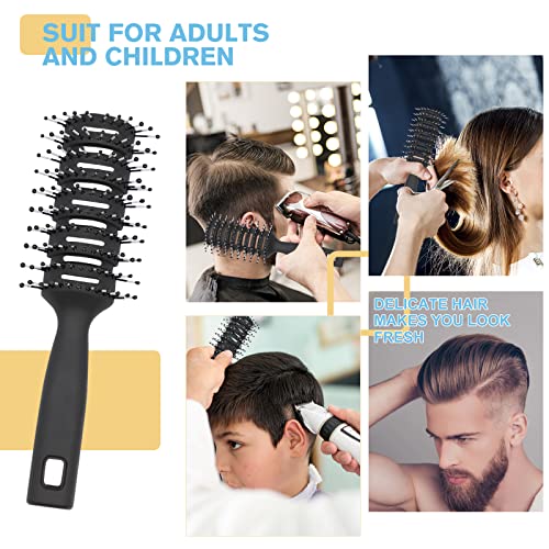 Cepillo de pelo para hombre de 2 piezas,Cepillo para Desenredar, Peine de peluquería profesional para Mujeres, Hombres y Niños, Ideal para Pelo Húmedo o Seco