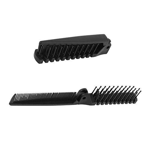 Cepillo de pelo plegable, paquete de 5 cepillos de pelo de viaje portátil peine de plástico, plegable desenredante antiestático, cepillo de pelo plegable de bolsillo, 8.5 x 1.3 cm