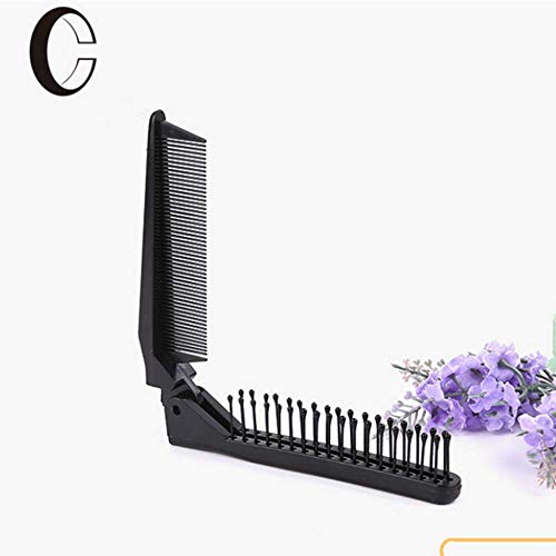Cepillo de pelo plegable, paquete de 5 cepillos de pelo de viaje portátil peine de plástico, plegable desenredante antiestático, cepillo de pelo plegable de bolsillo, 8.5 x 1.3 cm
