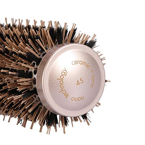 Cepillo para el Cabello 4 Tamaños, Tecnología Cerámica Cepillo Redondo Cepillo de Pelo, Cepillo para Protege Cabello y Mejora Textura, Cepillo de Rizado para Hogar y Peluquería(45mm)
