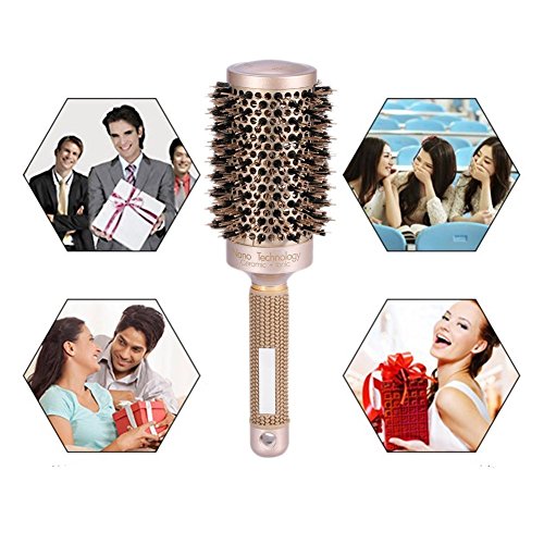 Cepillo para el Cabello 4 Tamaños, Tecnología Cerámica Cepillo Redondo Cepillo de Pelo, Cepillo para Protege Cabello y Mejora Textura, Cepillo de Rizado para Hogar y Peluquería(45mm)