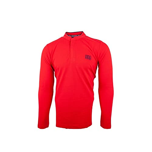 Cerruti 1881 Firenza - Polo de manga larga (talla XL), color rojo