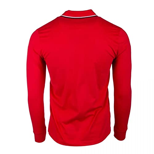 Cerruti 1881 Polo de manga larga liso Guido, rojo, S