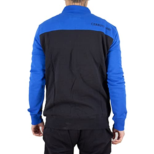 Cerruti 1881 Sudadera con capucha y cremallera bicolor argeles, Azul, negro., M