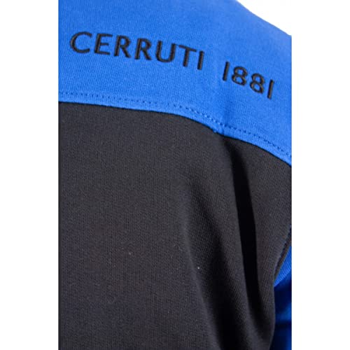 Cerruti 1881 Sudadera con capucha y cremallera bicolor argeles, Azul, negro., M