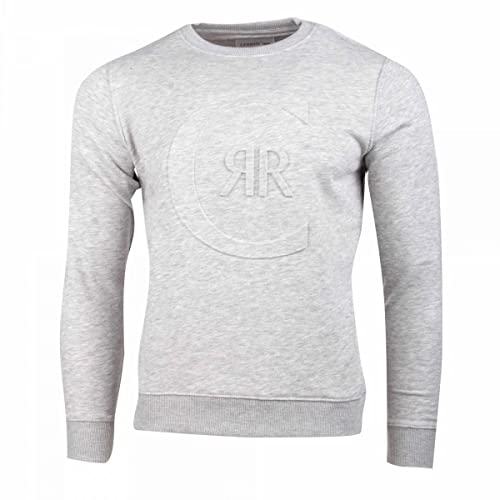 Cerruti 1881 Sudadera de cuello redondo con relieve Pratolino, gris, XL