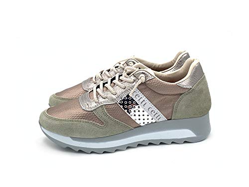 CETTI C-847 Ante Viper Deportivo Casual Piel Bronce/Kaki Mujer Talla: 41