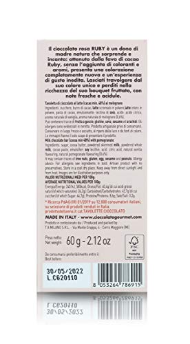 CG Tableta de Chocolate Gourmet, Chocolate Ruby con Granada, 60g