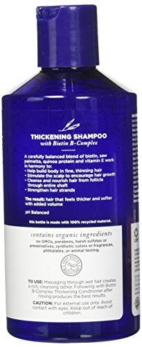Champú Avalon Organics Biotin B Complex para dar volúmen, 414 ml, el embalaje puede variar