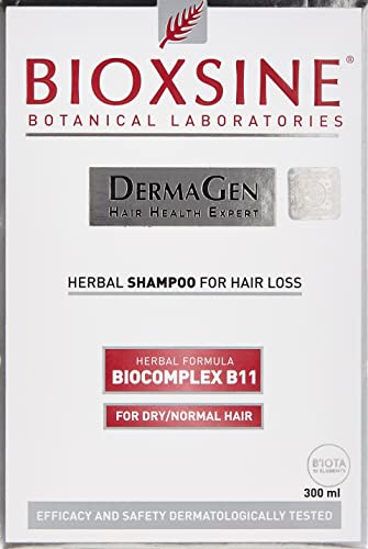 Champú para cabello normal y seco - contra la caída del cabello en hombres y mujeres | champú capilar a base de hierbas | acelerador del crecimiento del cabello | 300 ml | Bioxsine