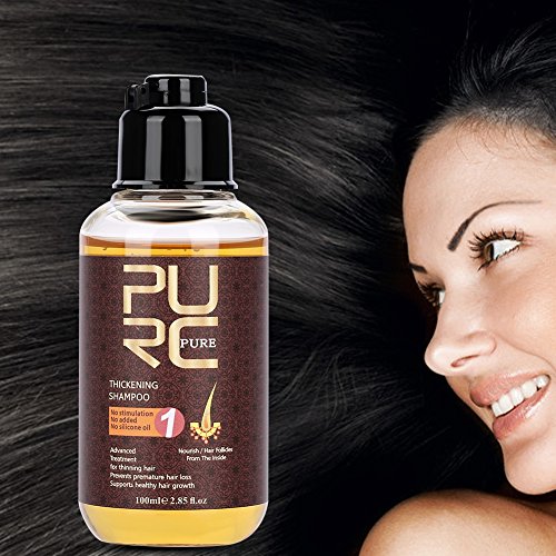 Champú para el cabello, acelerador del crecimiento del cabello, crecimiento de pérdida de espesor, aumenta la pérdida de cabello