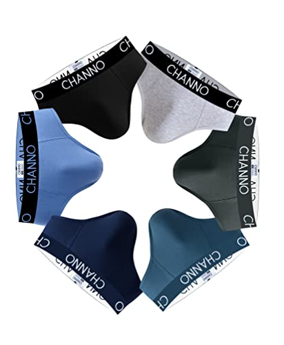 Channo Calzoncillos Slips para Hombre de algodón. Color Liso y Uniforme. (Multicolor,3XL)