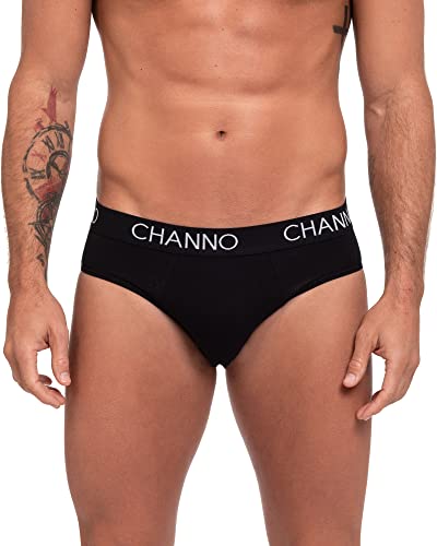 Channo Calzoncillos Slips para Hombre de algodón. Color Liso y Uniforme. (Multicolor,3XL)