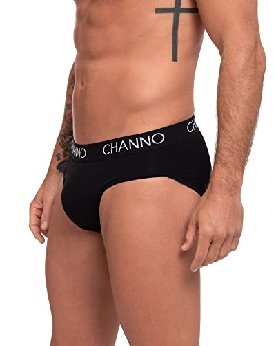 Channo Calzoncillos Slips para Hombre de algodón. Color Liso y Uniforme. (Multicolor,3XL)