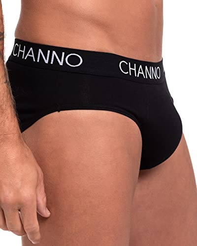 Channo Calzoncillos Slips para Hombre de algodón. Color Liso y Uniforme. (Multicolor,3XL)