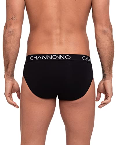 Channo Calzoncillos Slips para Hombre de algodón. Color Liso y Uniforme. (Multicolor,XL)