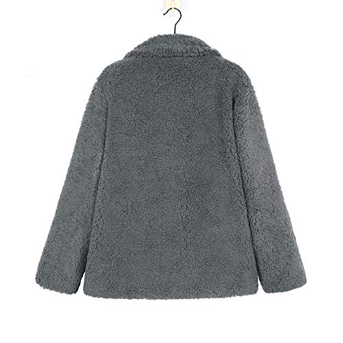 Chaqueta De Invierno para Mujer Casual Abrigo de Lana Outwear Parka Cardigan Slim Coat Overcoat Invierno Abrigo de Algodón Collar de Vuelta riou