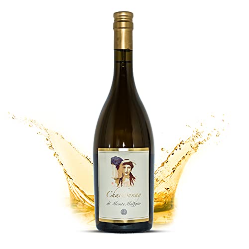 Chardonnay di Montemaggio - Vino Blanco Seco Orgánico Elegante Ecologico de Italia - 100% Chardonnay - Corcho de Vidrio - IGT Toscana Italiana - Fattoria di Montemaggio - 0.75L - 1 Botella