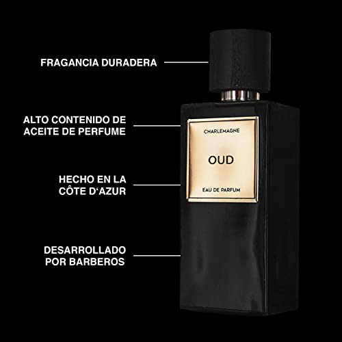Charlemagne Eau de Parfum Oud - Fragancia Noble para Hombre - Eau de Parfum Hombre 50ml Perfume para Hombre - Fragancia/Perfume de Madera de Oud de larga duración para Hombre - Perfume de Oud