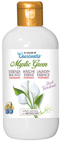 Charlinette Perfume higienizante para el Lavado in lavadora ultra Concentrado Aceite Esencial de Almizcle Blanco con Microcápsulas de larga duración Perfumador para la Ropa Professional 50 lavados