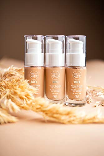 CHARLOTTE MAKE UP - Le Teint - Le Fluido de Teint BIO - Beige natural - Unificar y renovar el brillo del tinte - 30 ml
