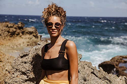 Cheapass Sunglasses Gafas de Sol Redondas Ibiza Hippie Fiesta Montura Negra con Lente Oscura Protegida UV400 Mujer