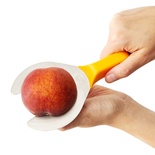Chef'n Peachster Melocotón Pitter, Acero inoxidable, Durazno, 10 x 16 x 2,5 cm