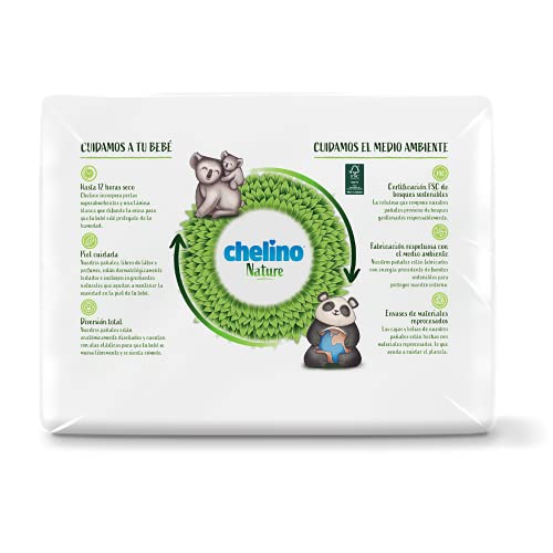 Chelino Nature Pañal Infantil Talla 4 (9-15 kg), 204 Pañales