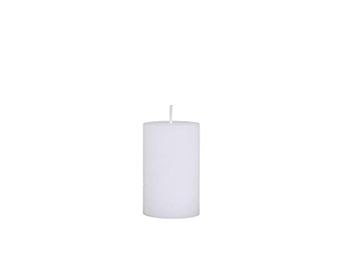 Chic Antique Macon - Vela rústica (100% parafina, larga duración, 8 x 5 cm), color blanco